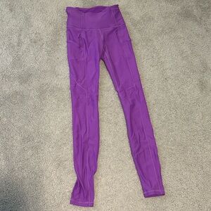 Lululemon fast and free fleece leggings 28”